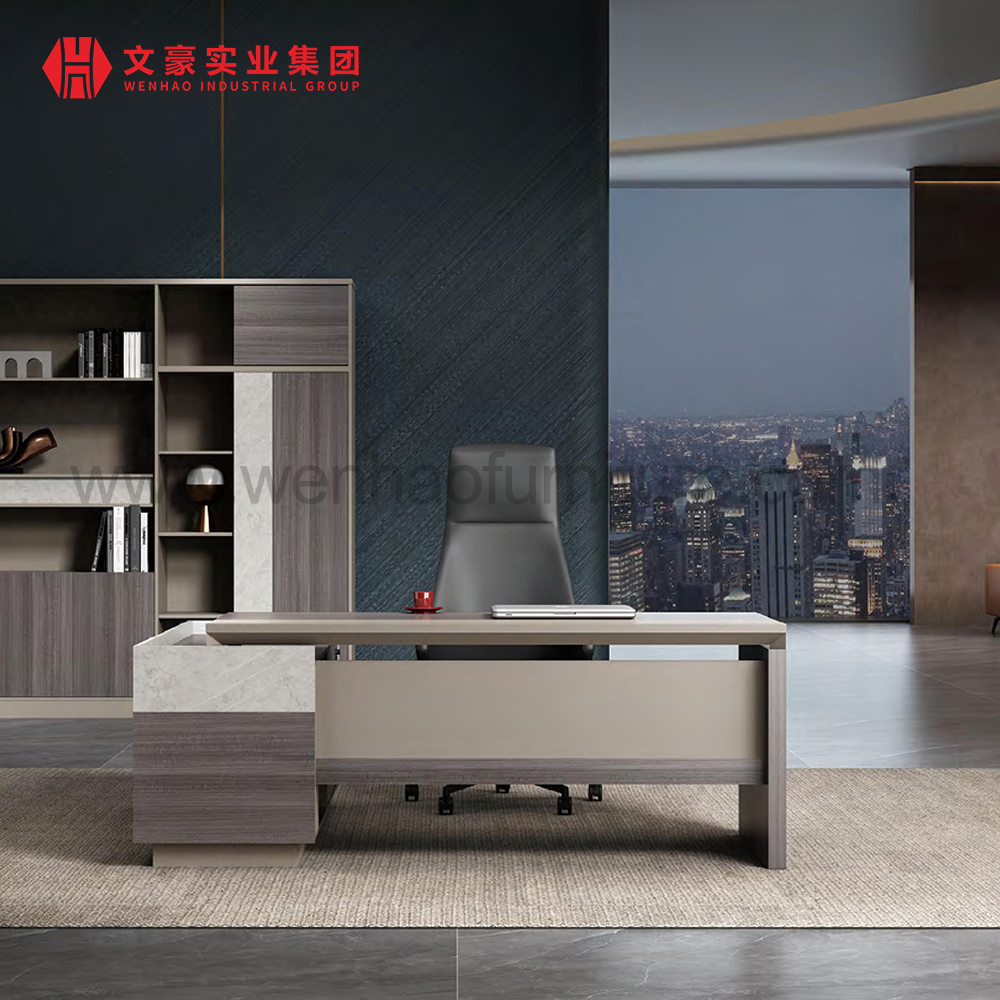 Mesa de escritório industrial contemporânea, gerente de mesa, escritório executivo, chefe