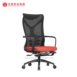 Fabricantes modernos de cadeiras de escritório de malha na China cadeira de mesa estofada laranja com apoio para os pés