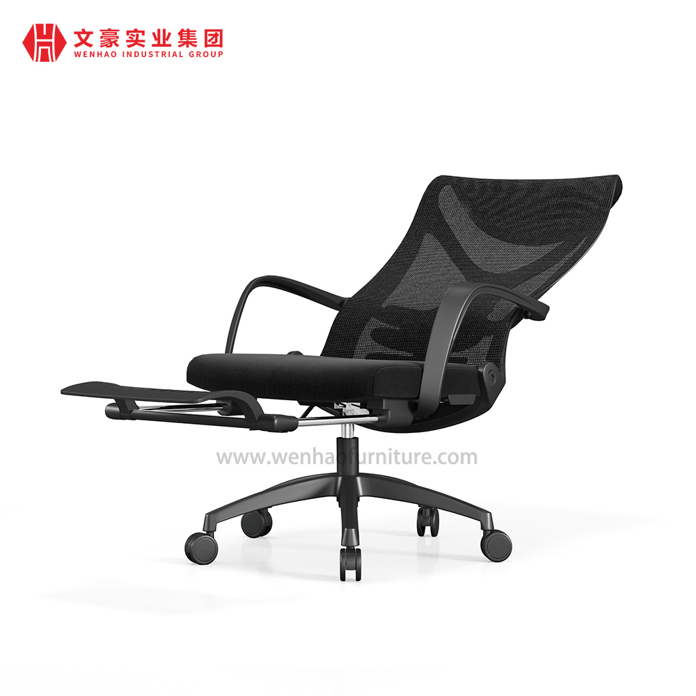 Melhor cadeira ergonômica de escritório com apoio de madeira, cadeiras de malha de computador de fábrica com banquinho