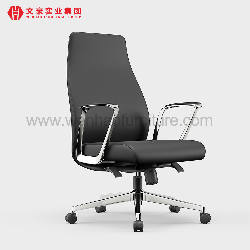 Cadeira de couro moderna para escritório chefe giratória profissional estofada fabricantes de cadeiras de mesa na China