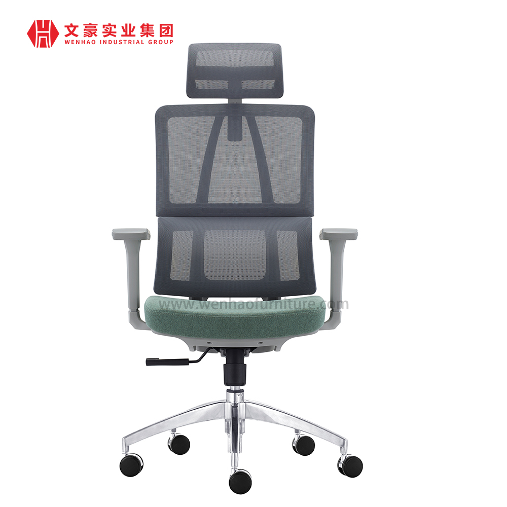 O escritório de trabalho executivo moderno preside a cadeira ergonômica estofada do computador da malha com encosto de cabeça ajustável