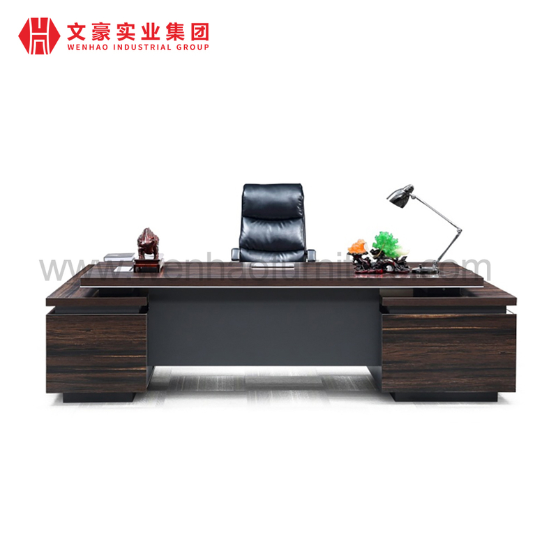Executivo de mesa de escritório com design de moda moderno de luxo CEO CEO em forma de L