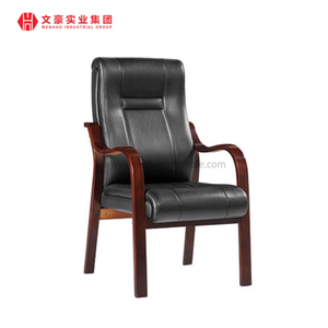 Cadeira de conferência do chefe das cadeiras de conferência da madeira maciça de boa qualidade com couro genuíno