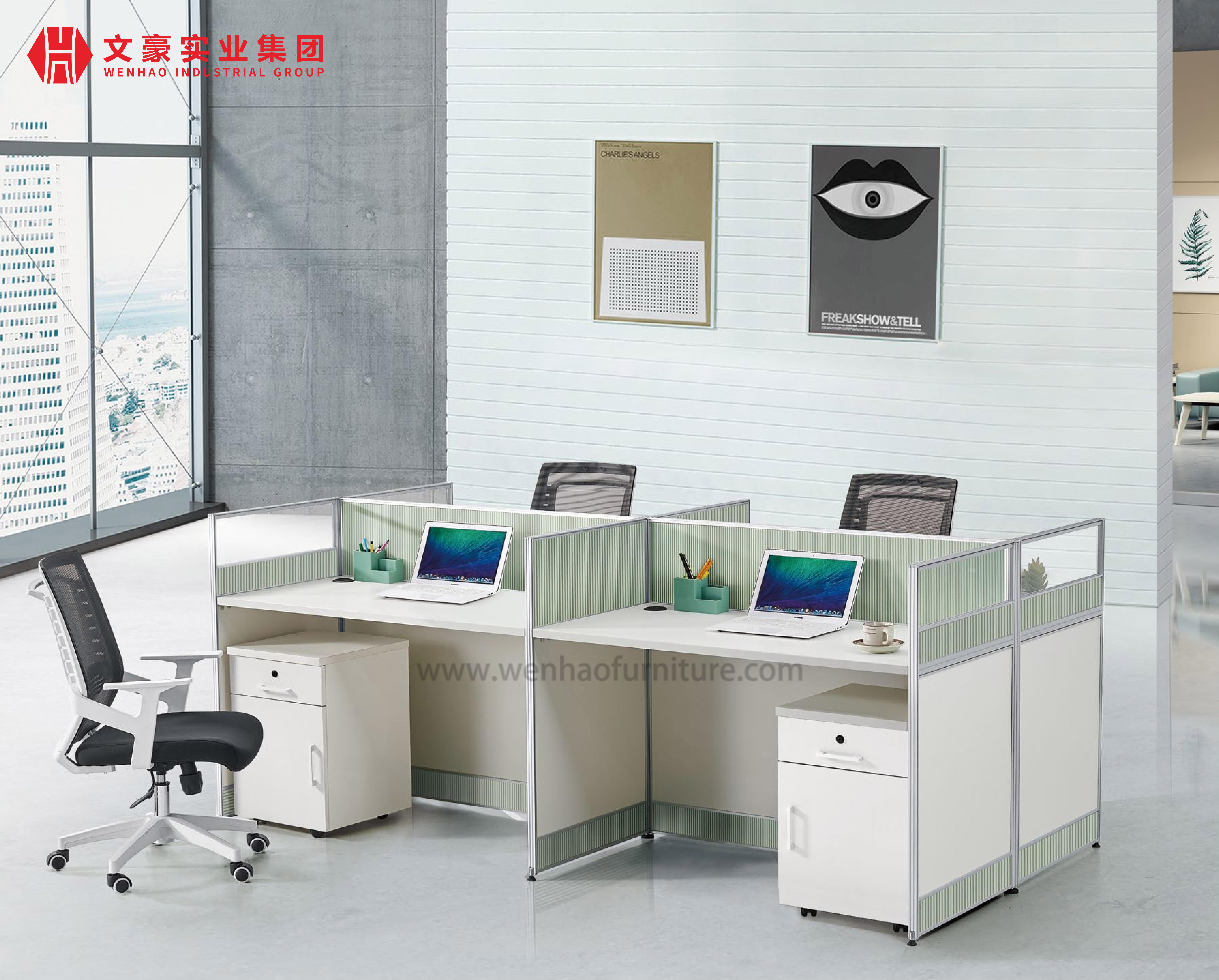 Fábrica de estações de trabalho na China Fábrica de móveis comerciais com tela de trabalho na China