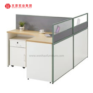 Estação de trabalho à prova de som para funcionários de escritório, cubículo modular moderno, mesa de trabalho para 3 4 5 pessoas