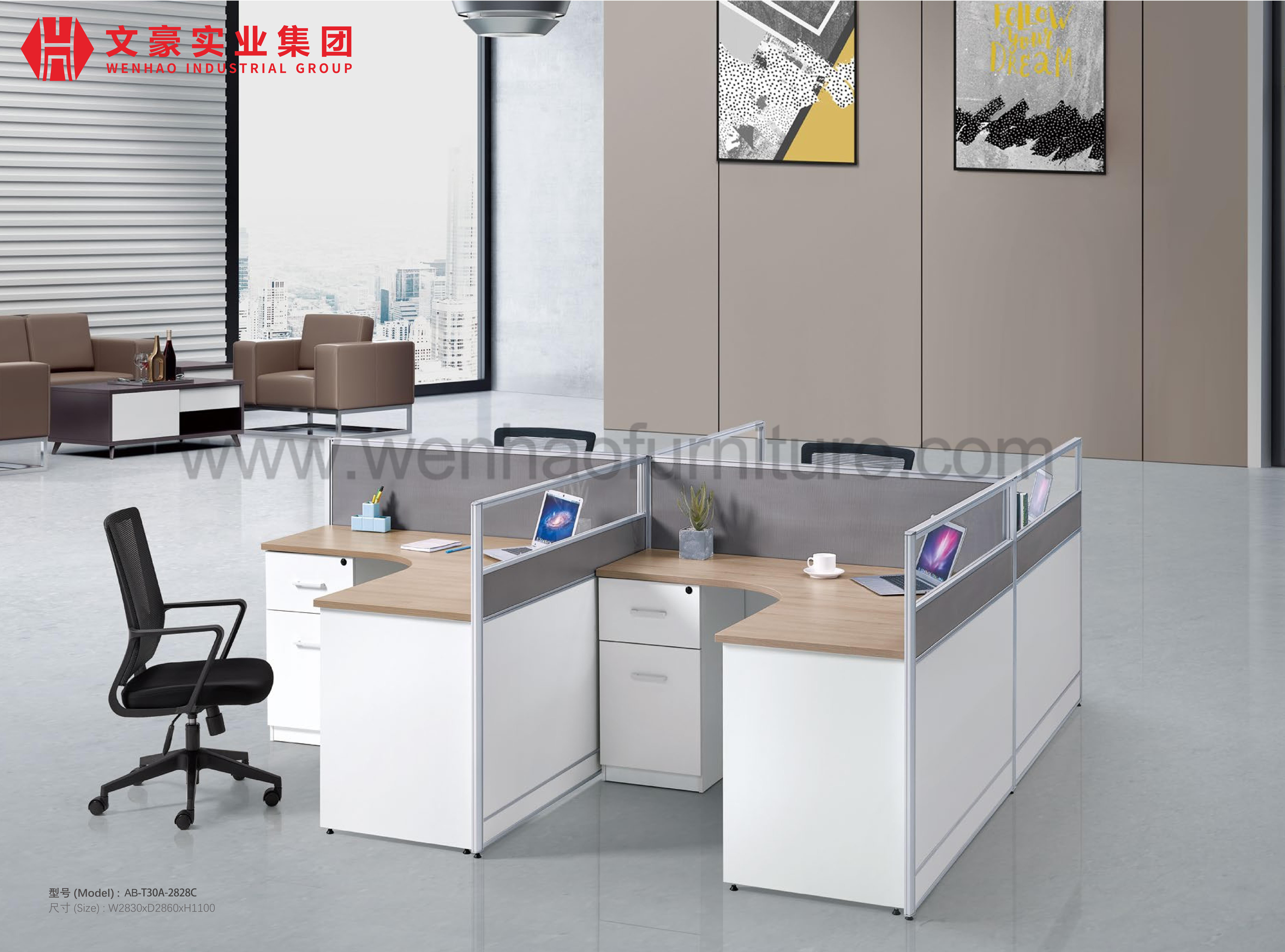 Altura qualidade design de interiores mesa de computador de escrita desmontável cubículos de call center divisória de estação de trabalho de escritório