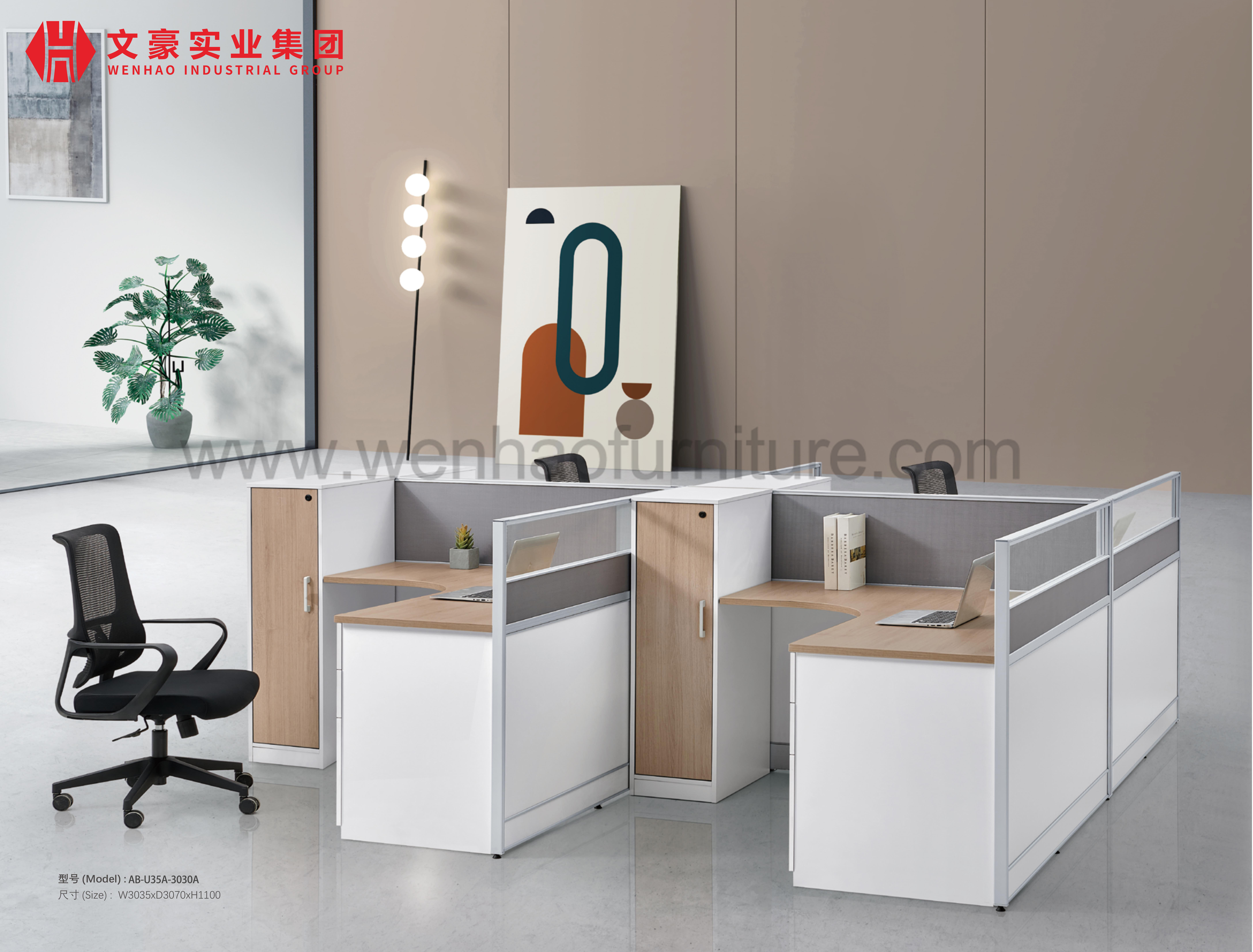 Tamanho personalizado de alta qualidade, design moderno, plano aberto, estação de trabalho de escritório, cubículo, mesa de trabalho