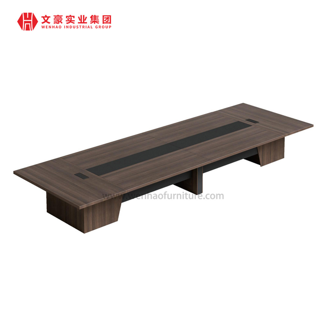 Mesa de reunião moderna e elegante personalizada para móveis de escritório projeta mesa de escritório contemporânea longa
