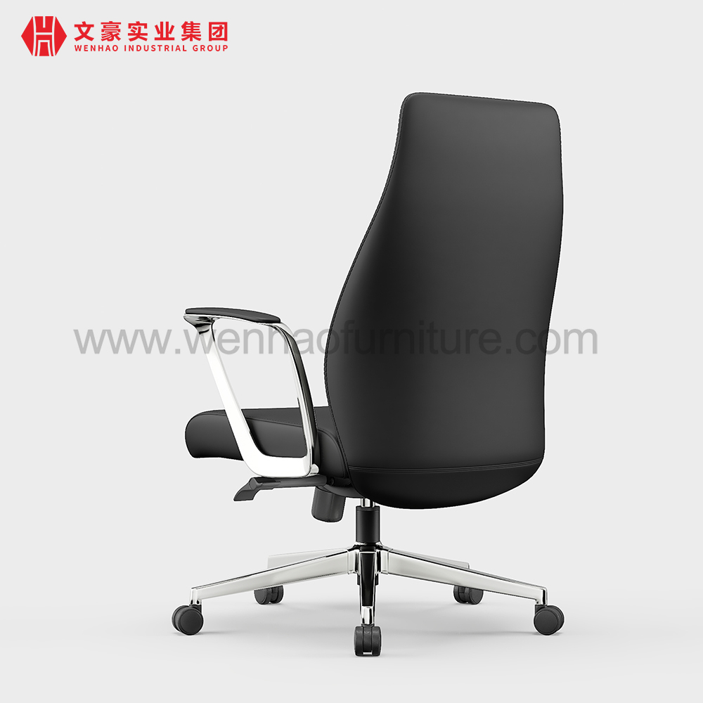 Cadeira de couro moderna para escritório chefe giratória profissional estofada fabricantes de cadeiras de mesa na China