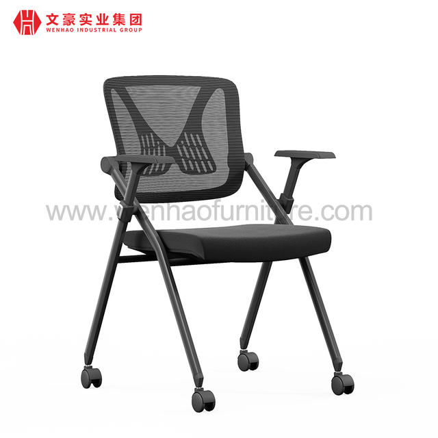 Cadeira de escrivaninha de treinamento na China com rodízios e mesa de computador