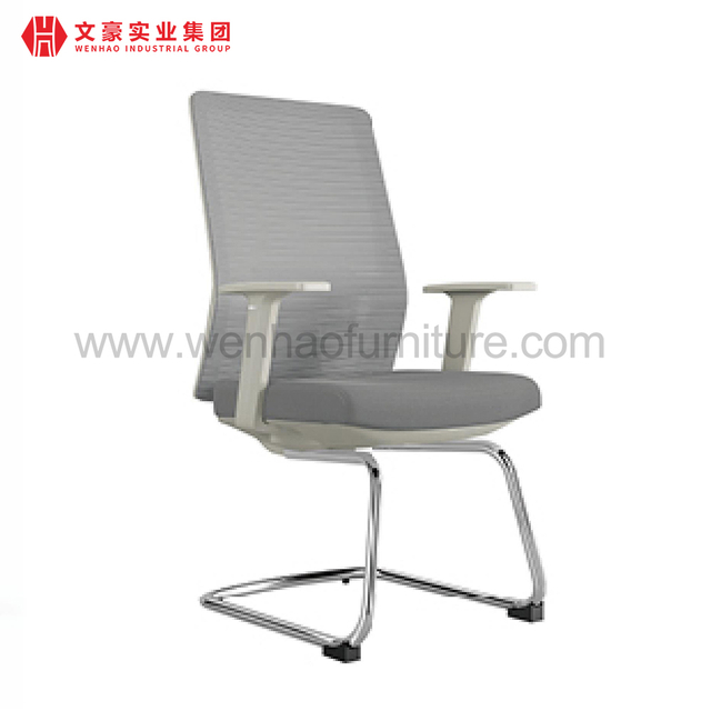 Fabricante moderno de cadeiras de mesa estofadas para conferência em malha cinza moderna na China