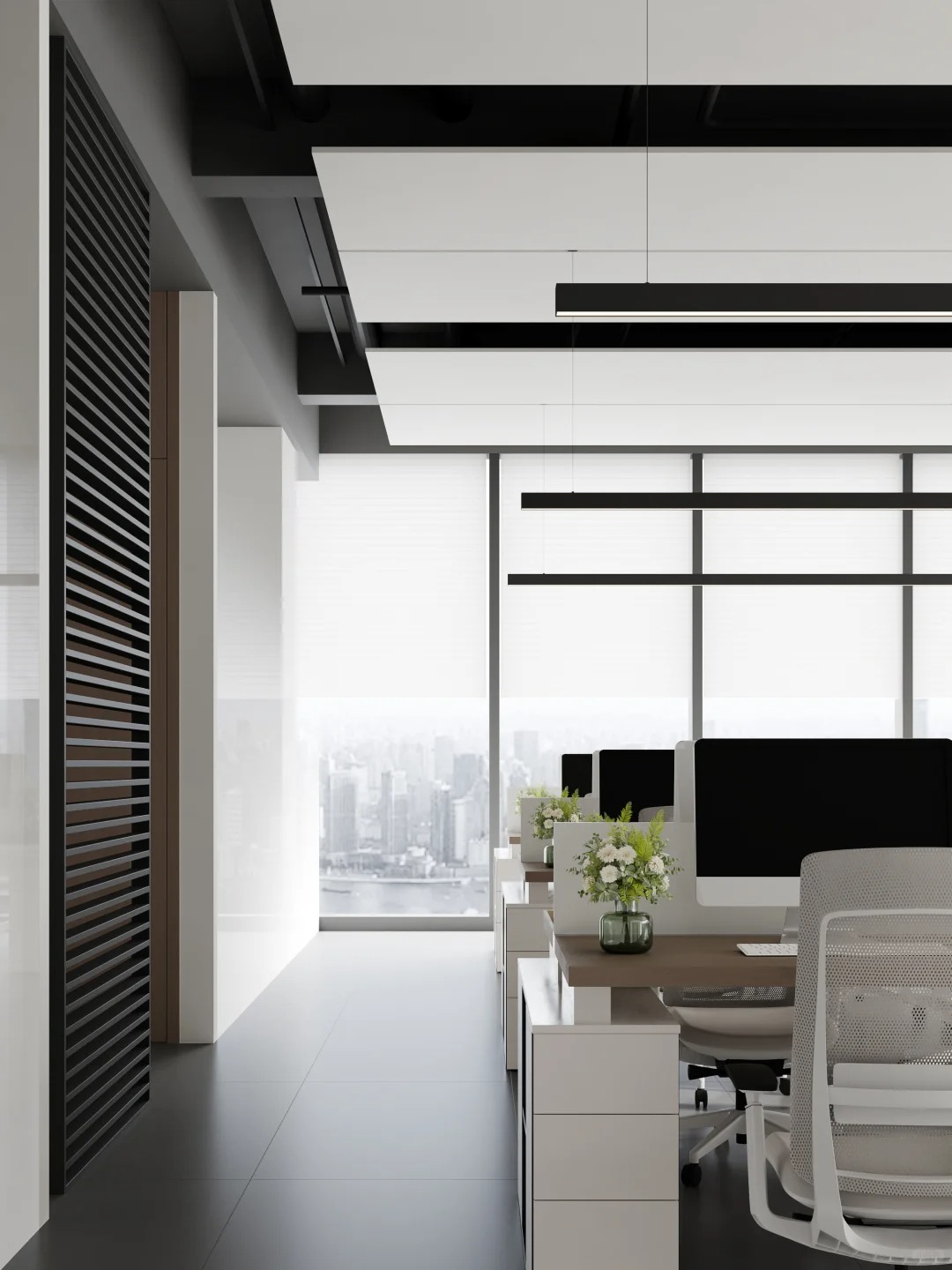 Conjunto de m&oacute;veis de escrit&oacute;rio