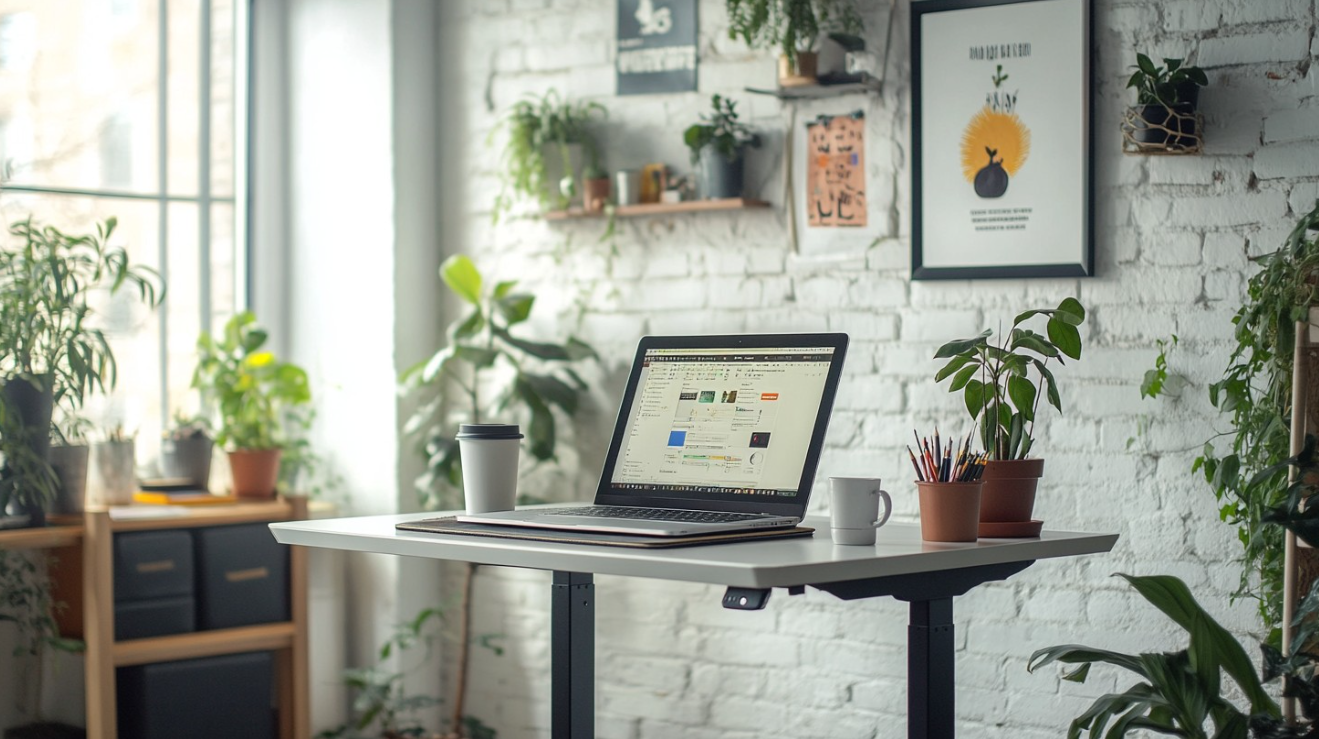 mesa de p&eacute; ajust&aacute;vel