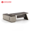 Mesa de escritório luxuosa Boss moderna em forma de L Ceo Mesa de escritório executivo Móveis de escritório comercial