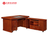 Mesa de escritório durável estilo chinês, supervisor de mesa de escritório de base dupla com gaveta e armário de arquivo
