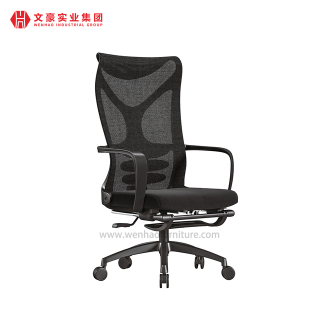 Melhor cadeira ergonômica de escritório com apoio de madeira, cadeiras de malha de computador de fábrica com banquinho