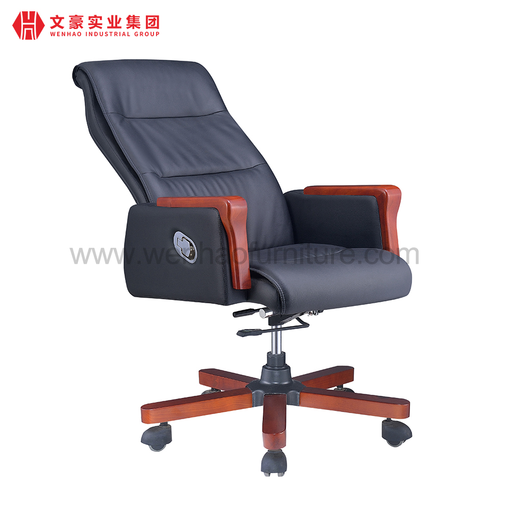 Cadeiras de mesa estofadas clássicas de couro ergonômicas da cadeira do escritório executivo da parte alta