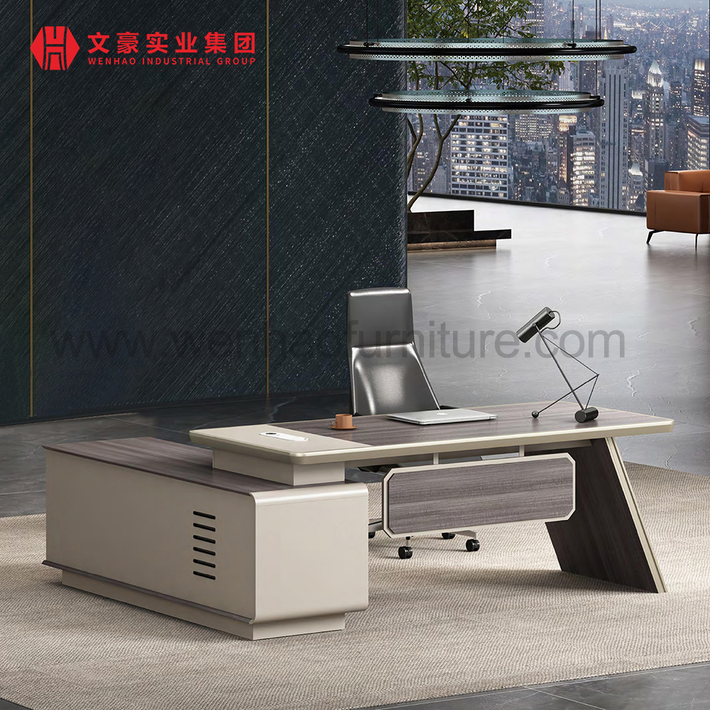 Gerente executivo mesa de escritório estilo simples l forma chefe mesa ceo escritório