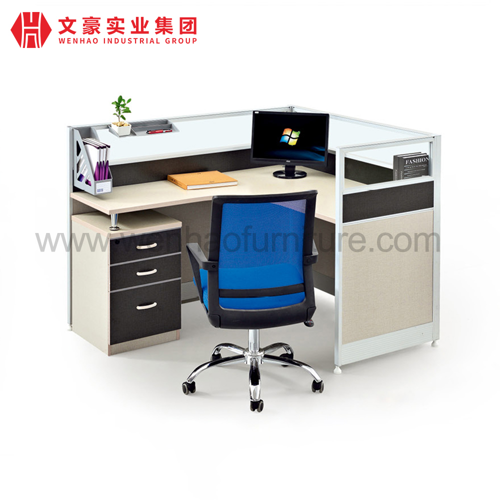 Foshan Móveis de alumínio moderno cubículo divisória mesa de madeira móveis de escritório estação de trabalho de escritório