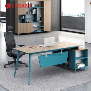Mesa moderna em formato de L, nova mesa executiva para gerente de móveis de escritório
