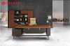 Móveis de escritório profissionais de madeira da China Executive Shape L Boss Luxury Office Desk com estante