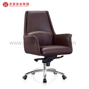 Cadeira de trabalho ergonômica giratória para escritório com rodízios PU Boss Office Chairs Fabricantes na China