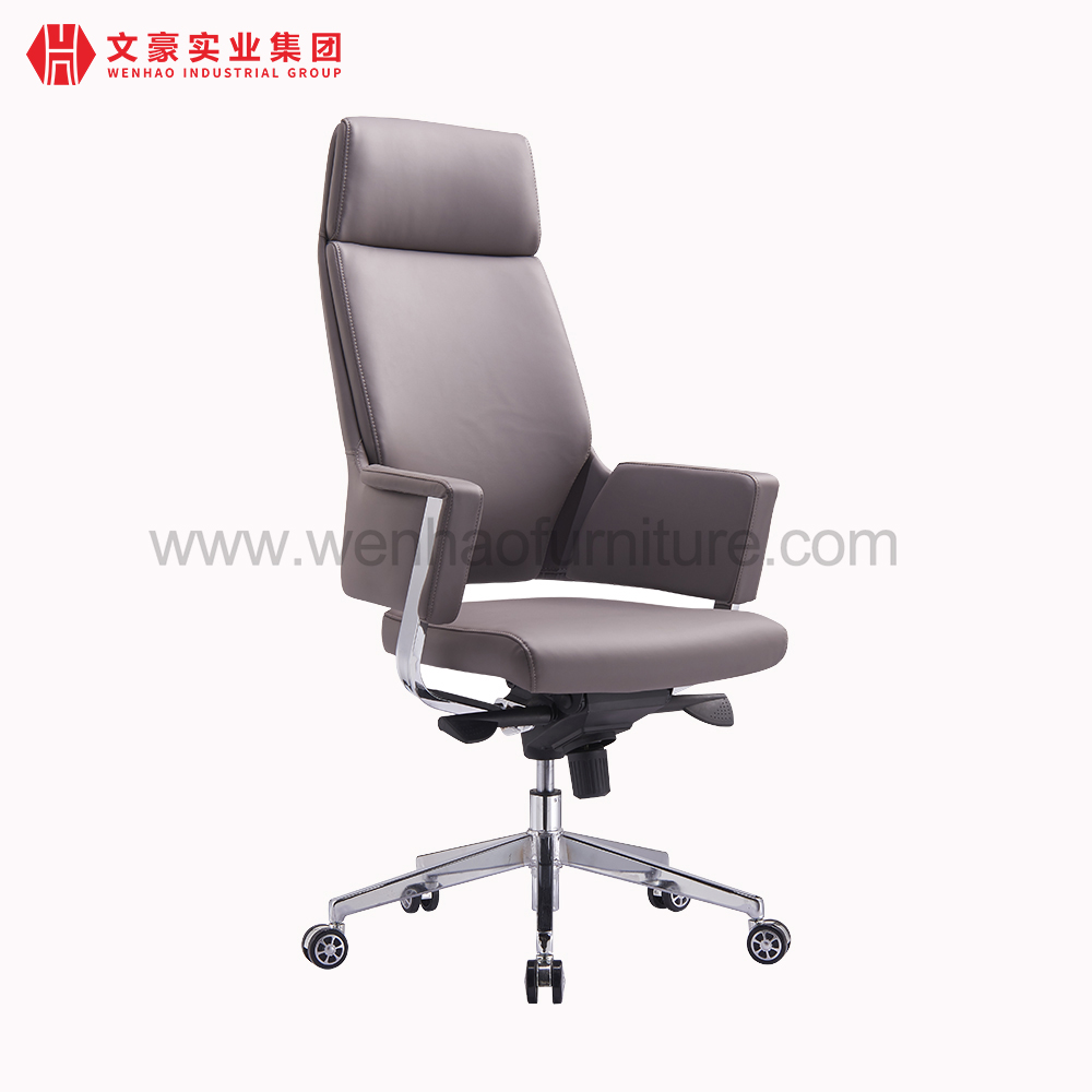 Novo atacado meados de volta pu ergonômico giratória cadeira de escritório executivo luxo cadeiras de mesa de couro