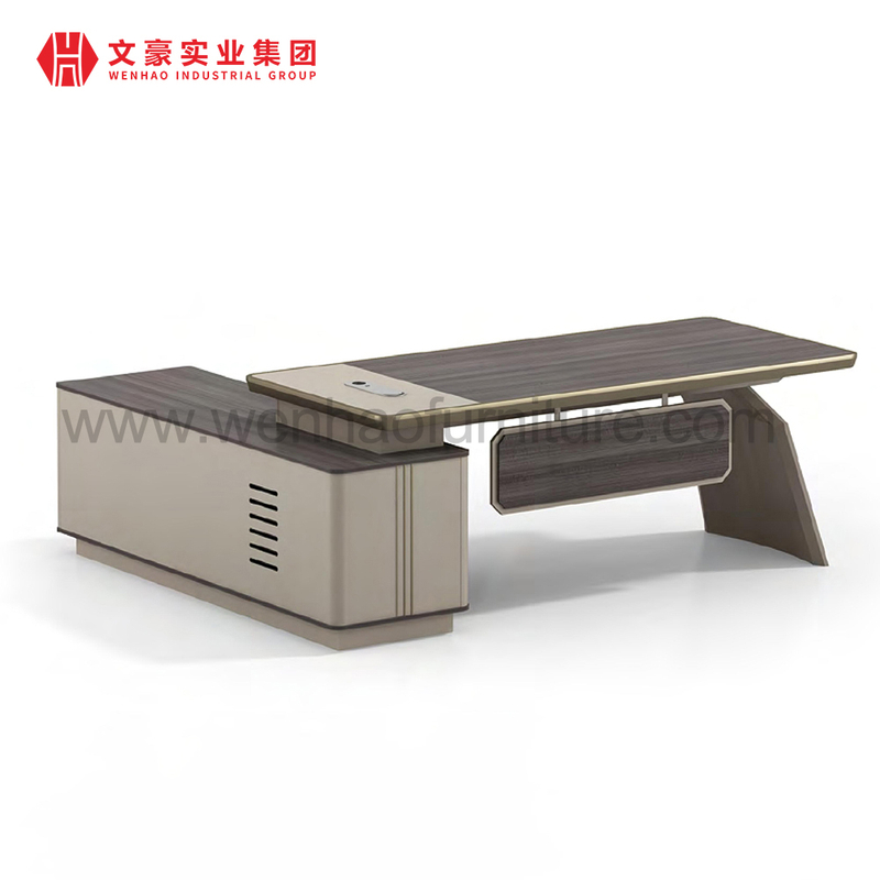 Mesa de escritório moderna móveis em forma de L Design Long Boss Executive CEO Manager Desk