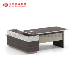 Novo design de mobiliário de escritório Mesa de escritório em forma de L Mesa de escritório executiva do CEO