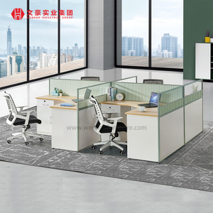 Cubículo de escritório de parede alta Design Modular direto da fábrica com 4 lugares para estação de trabalho de escritório para 4 pessoas