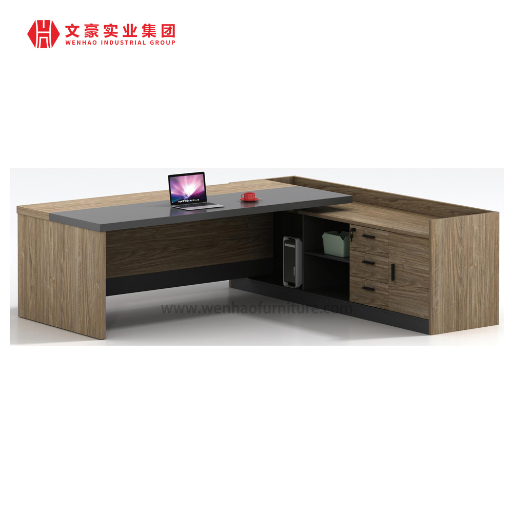 Ceo Office Desk Manager Mesa de escritório executiva Estilo simples L Shape Boss Table 