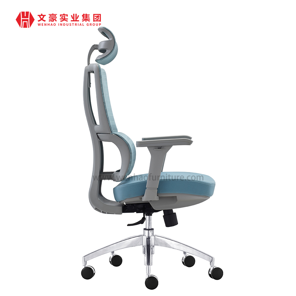 Cadeira ergonômica de escritório em tecido de malha azul/cadeiras giratórias modernas de móveis de escritório para computador