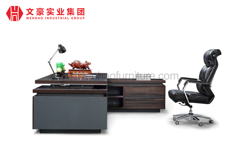Executivo de mesa de escritório com design de moda moderno de luxo CEO CEO em forma de L
