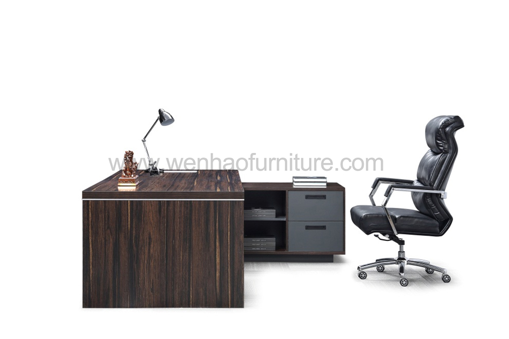 Foshan Fabricação Mesa de escritório de luxo em forma de L Mesa executiva Ceo Mesa de escritório