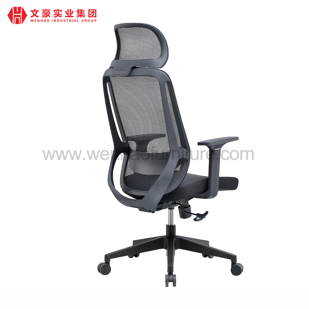 Giro ergonômico traseiro alto da cadeira do escritório da malha e cadeira executiva com cabeceira ajustável