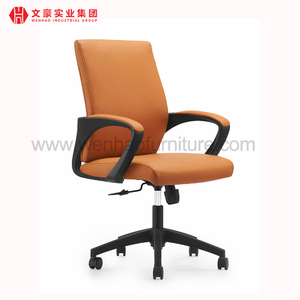 Cadeira de escritório de couro superior fornecedor de cadeiras de mesa estofadas giratórias laranja na China