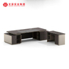 Mesa de trabalho luxuosa de design moderno de alta qualidade Mesa de escritório executiva com gabinete e móveis de escritório 