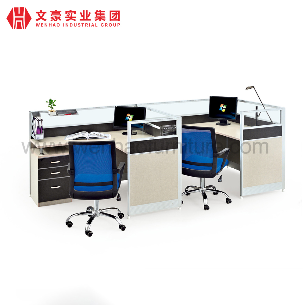 Foshan Móveis de alumínio moderno cubículo divisória mesa de madeira móveis de escritório estação de trabalho de escritório