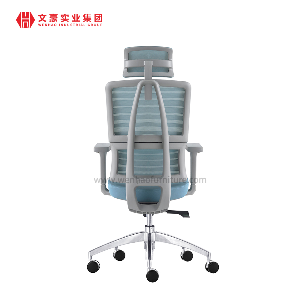 Cadeira ergonômica de escritório em tecido de malha azul/cadeiras giratórias modernas de móveis de escritório para computador