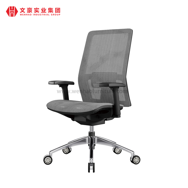 Fornecimento de cadeiras giratórias de escritório ergonômicas de malha cinza de alta qualidade na China