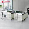 Moderno aberto modular 4 pessoas estações de trabalho baratas para 4 pessoas computador mesa de escritório mdf mesa divisória de escritório pessoal