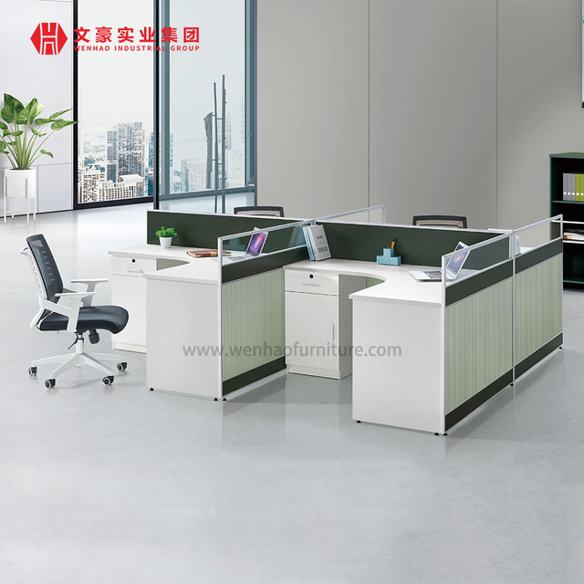 Moderno aberto modular 4 pessoas estações de trabalho baratas para 4 pessoas computador mesa de escritório mdf mesa divisória de escritório pessoal