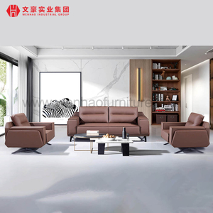 Wenhao Executive Sofá de escritório Tecido Sofás de couro Marca de móveis