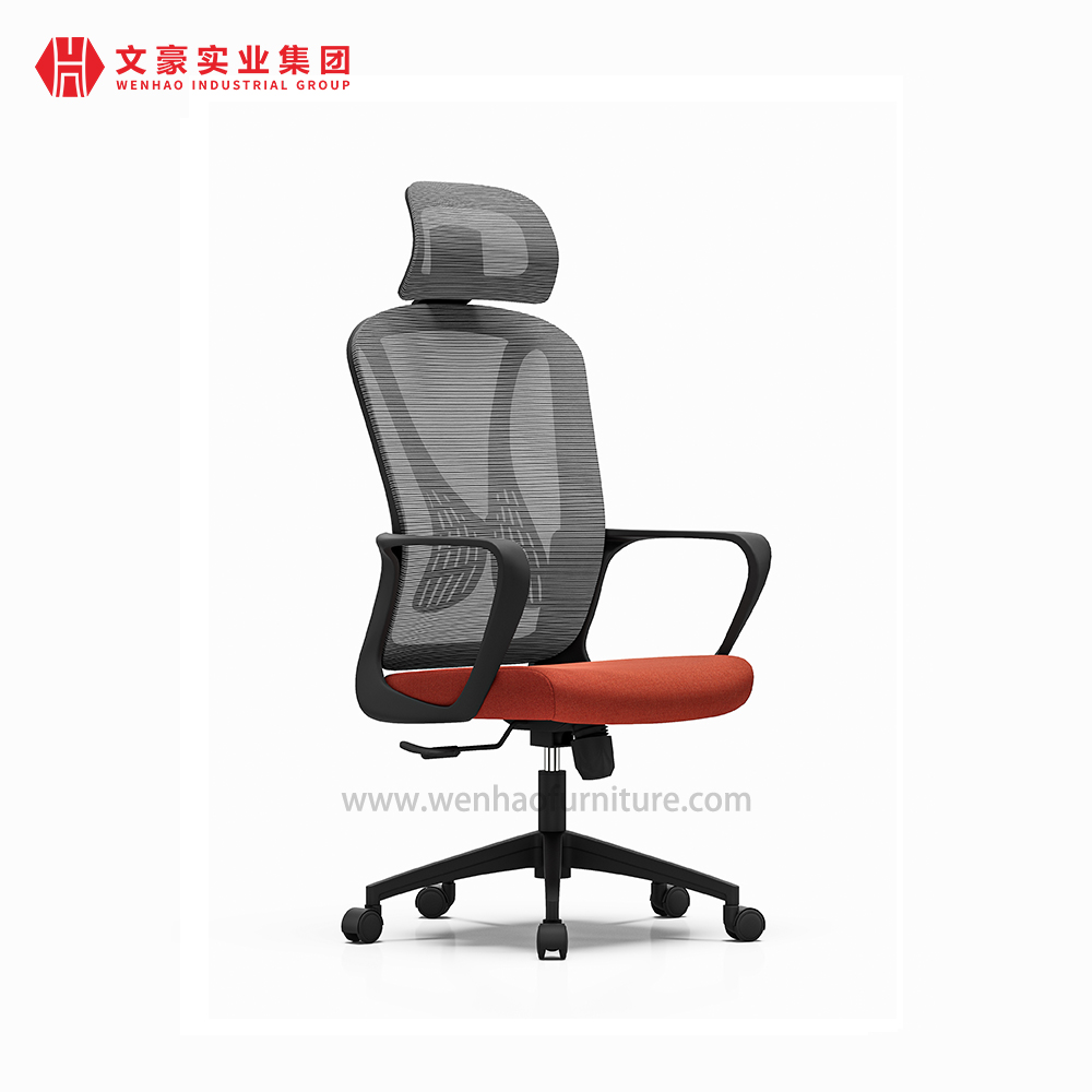 Cadeiras de mesa estofadas gestão ergonômica da cadeira do escritório da malha traseira alta com encosto de cabeça