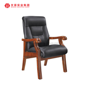 2024 nogueira couro preto moldura de madeira maciça cadeira de escritório sala de conferências sala de estar