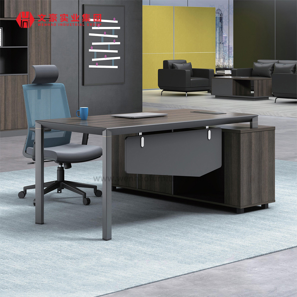 Mesa de escritório moderna em forma de L Mesa de escritório executiva moderna para gerente Mobiliário de escritório Mesa de escritório executiva