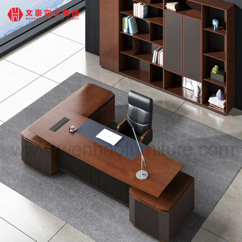 Conjunto de móveis de escritório luxuosos Mesa de gerente Preço Mesa de escritório de designer tradicional