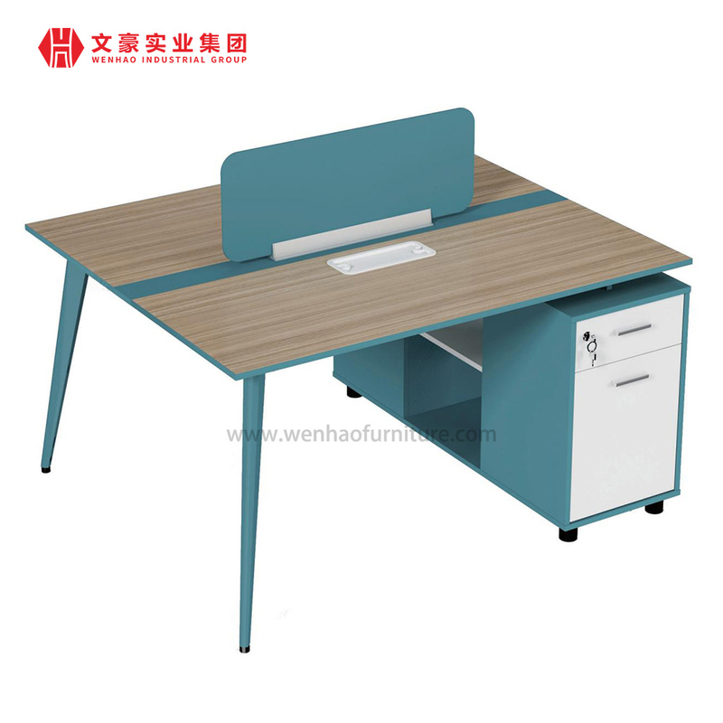 Estação de trabalho modular aberta moderna para 4 pessoas, mesa de escritório, design de móveis, mesa de trabalho, estação de trabalho para espaço de escritório