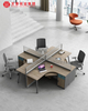 Espaço de trabalho moderno 4 6 8 10 pessoas, estação de trabalho de escritório com divisória, cubículo de mesa, estação de trabalho modular de escritório