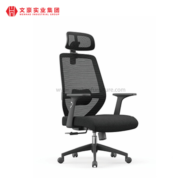 Cadeira de escritório ergonômica de malha profissional com encosto de cabeça fabricante de cadeiras de mesa estofadas na China